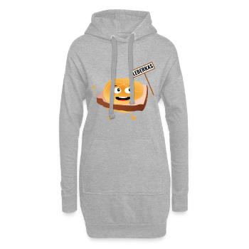 Leberkäsesemmel Leberkas Leberkäs Fleischkäse - Hoodie-Kleid - Grau meliert - Vorne