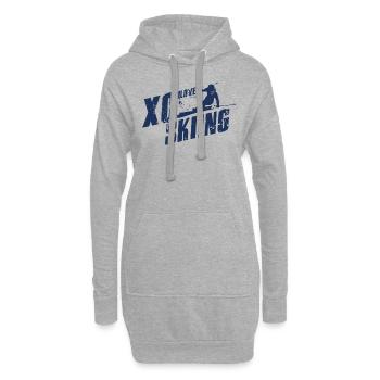 Sport Ski de fond Ski de fond Ski de fond Ski de fond - Sweat-shirt à capuche long Femme - gris chiné - Devant