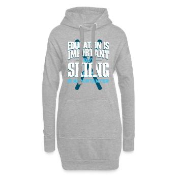 Ski - Hoodie-Kleid - Grau meliert - Vorne