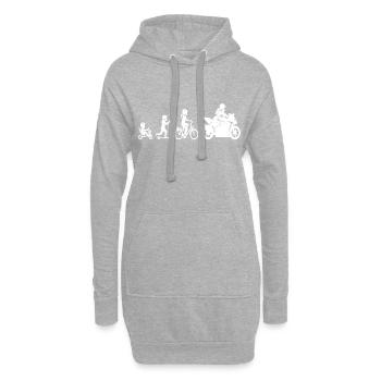 Bikerin Evolution Supersportler Motorrad Fahrerin - Hoodie-Kleid - Grau meliert - Vorne