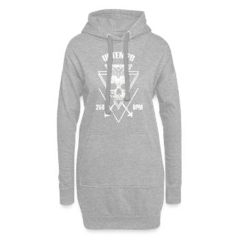 Uptempo Rave Techno Terrorcore cadeau - Sweat-shirt à capuche long Femme - gris chiné - Devant