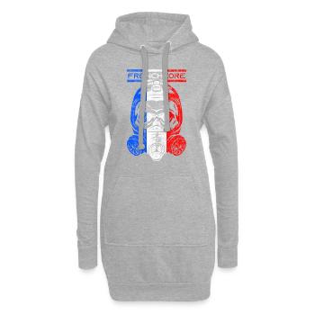 Frenchcore 200 BPM Rave Festival cadeau - Sweat-shirt à capuche long Femme - gris chiné - Devant