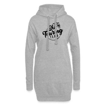 Skitouren Skibergsteigen Ski Skitourengehen Tour - Hoodie-Kleid - Grau meliert - Vorne