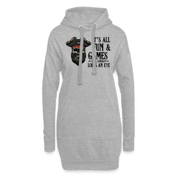 Piraten Totenkopf Lustige Sprüche Pirat Geschenk - Hoodie-Kleid - Grau meliert - Vorne