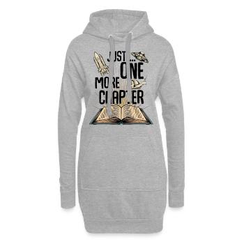 Lesen Lustige Sprüche Bücher Bücherwurm Geschenk - Hoodie-Kleid - Grau meliert - Vorne