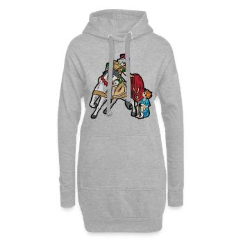 Heiliger Sankt Martin Christliche Kinder - Hoodie-Kleid - Grau meliert - Vorne