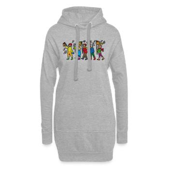 Sankt Martin Singende Kinder - Hoodie-Kleid - Grau meliert - Vorne