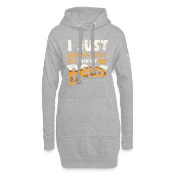 abeilles - Sweat-shirt à capuche long Femme - gris chiné - Devant