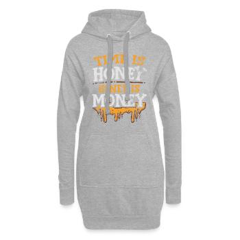 Imker Honig Biene - Hoodie-Kleid - Grau meliert - Vorne