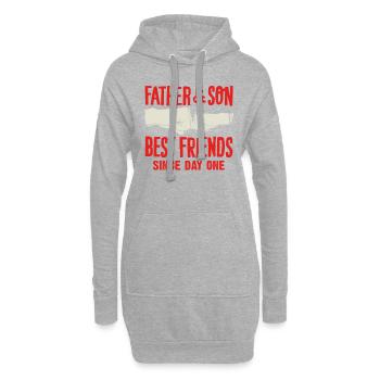 Vater Sohn - Hoodie-Kleid - Grau meliert - Vorne