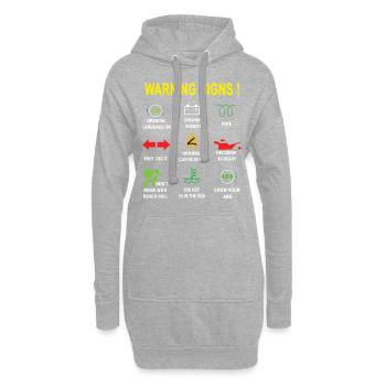Kontrollleuchten Auto - Hoodie-Kleid - Grau meliert - Vorne