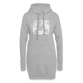 motocross - Sweat-shirt à capuche long Femme - gris chiné - Devant
