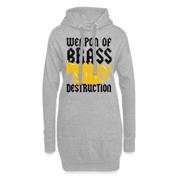 Tubaspieler Weapon Of Brass Destruction Tuba Musik - Hoodie-Kleid - Grau meliert - Vorne