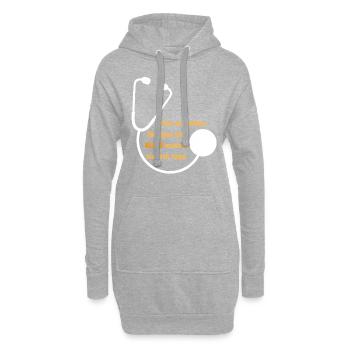 Bitte Ausziehen Lustiger Spruch Arzt Doc Geschenk - Hoodie-Kleid - Grau meliert - Vorne