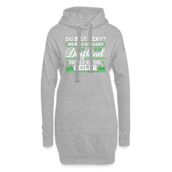 Dorfkind Spruch Land lustige Geschenk - Hoodie-Kleid - Grau meliert - Vorne