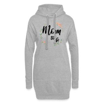 Maman d'être enceinte maman grossesse enceinte - Sweat-shirt à capuche long Femme - gris chiné - Devant