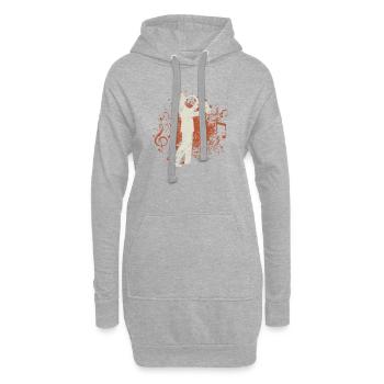 Saxophonist Jazz - Hoodie-Kleid - Grau meliert - Vorne