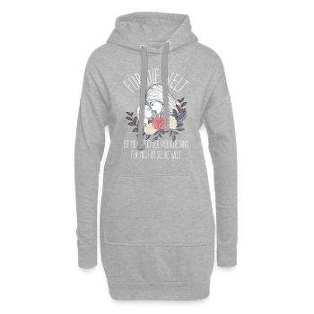 Mama Tochter Mutter Kind Baby Mutterliebe Geschenk - Hoodie-Kleid - Grau meliert - Vorne