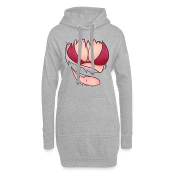 Seins, seins, seins, drôle, fête - Sweat-shirt à capuche long Femme - gris chiné - Devant