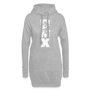 BMX - Sweat-shirt à capuche long Femme - gris chiné - Devant