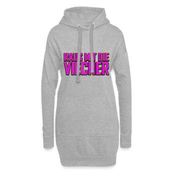 Raus Mit Die Viecher - Hoodie-Kleid - Grau meliert - Vorne