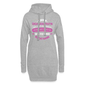 Ergotherapeutin - Hoodie-Kleid - Grau meliert - Vorne
