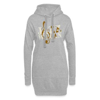jazz - Sweat-shirt à capuche long Femme - gris chiné - Devant