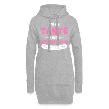 Ergotherapeutin Tante - Hoodie-Kleid - Grau meliert - Vorne