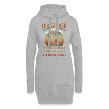 Répartiteur Le Coeur Un Hippie La Bouche D'un Marin - Sweat-shirt à capuche long Femme - gris chiné - Devant