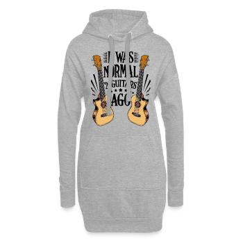 Gitarre - Hoodie-Kleid - Grau meliert - Vorne
