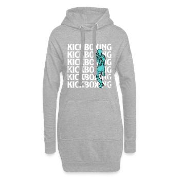 Kickboxing - Hoodie-Kleid - Grau meliert - Vorne