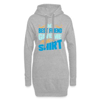 Bester Freund - Hoodie-Kleid - Grau meliert - Vorne
