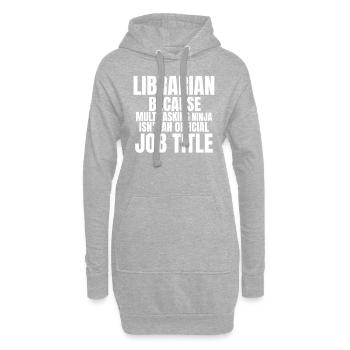 Bibliothekar - Hoodie-Kleid - Grau meliert - Vorne