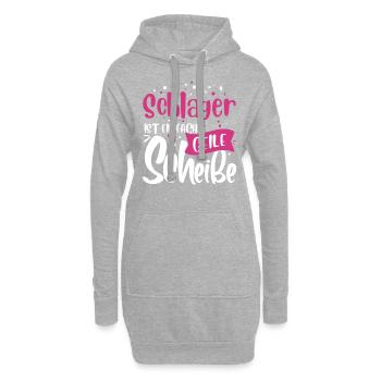 Deutscher Schlager - Hoodie-Kleid - Grau meliert - Vorne