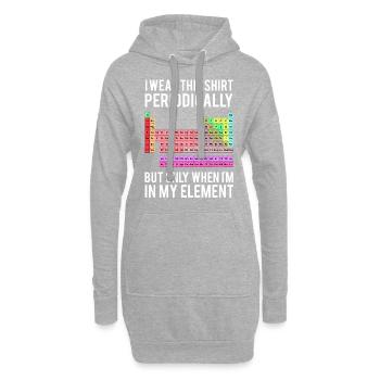 Chimie Geek Enseignant Nerd Drôle - Sweat-shirt à capuche long Femme - gris chiné - Devant