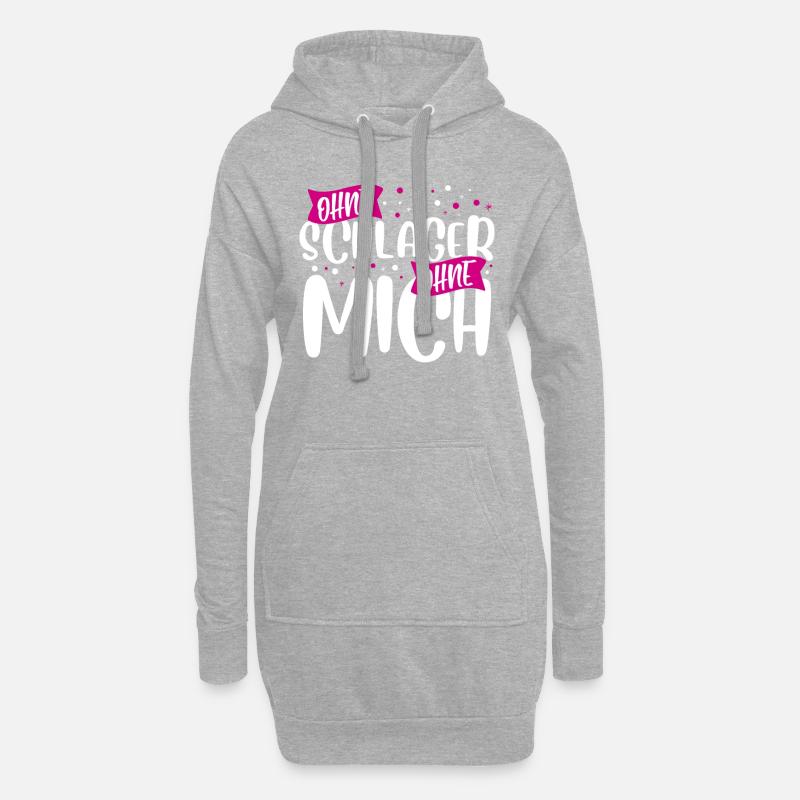 Schlager - Hoodie-Kleid - Grau meliert