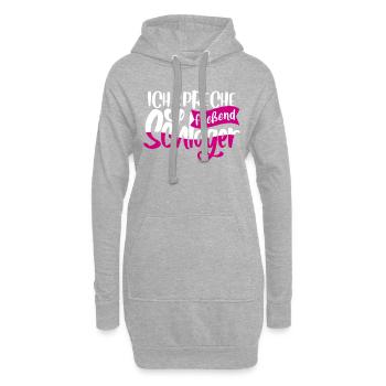 Schlager Schlagermusik - Hoodie-Kleid - Grau meliert - Vorne