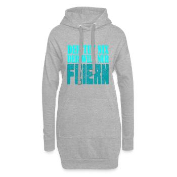 Der tut nix, der will nur feiern - Hoodie-Kleid - Grau meliert - Vorne