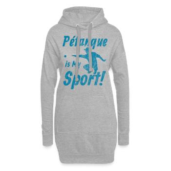 Pétanque is My Sport! - Hoodie-Kleid - Grau meliert - Vorne