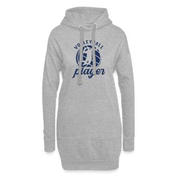 Volleyballer Beach Spieler Volleyball Team - Hoodie-Kleid - Grau meliert - Vorne