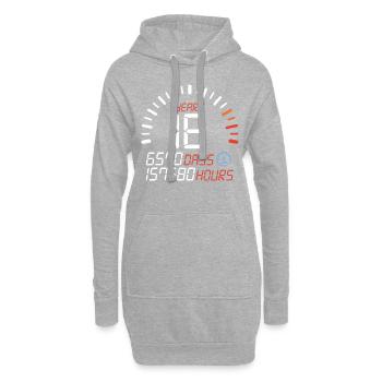 18 ans 18ème anniversaire de la majorité - Sweat-shirt à capuche long Femme - gris chiné - Devant