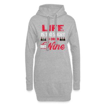Wein - Hoodie-Kleid - Grau meliert - Vorne