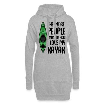 Kayak Drôles de proverbes cajak cadeau - Sweat-shirt à capuche long Femme - gris chiné - Devant