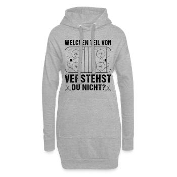 Eishockey Lustig - Hoodie-Kleid - Grau meliert - Vorne