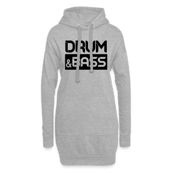 Drum &Bass Drum And Bass DnB Rave - Sweat-shirt à capuche long Femme - gris chiné - Devant