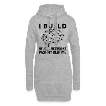 Machine Learning AI Réseau neuronal - Sweat-shirt à capuche long Femme - gris chiné - Devant