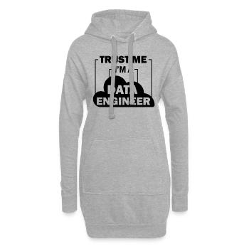 Data Engineer Data Science - Hoodie-Kleid - Grau meliert - Vorne