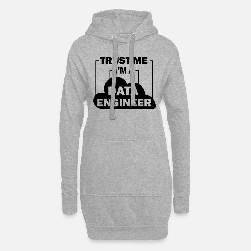 Data Engineer Data Science - Hoodie-Kleid - Grau meliert