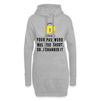 Mot de passe pirate - Sweat-shirt à capuche long Femme - gris chiné - Devant