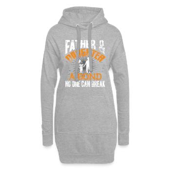 Papa et sa fille - Sweat-shirt à capuche long Femme - gris chiné - Devant